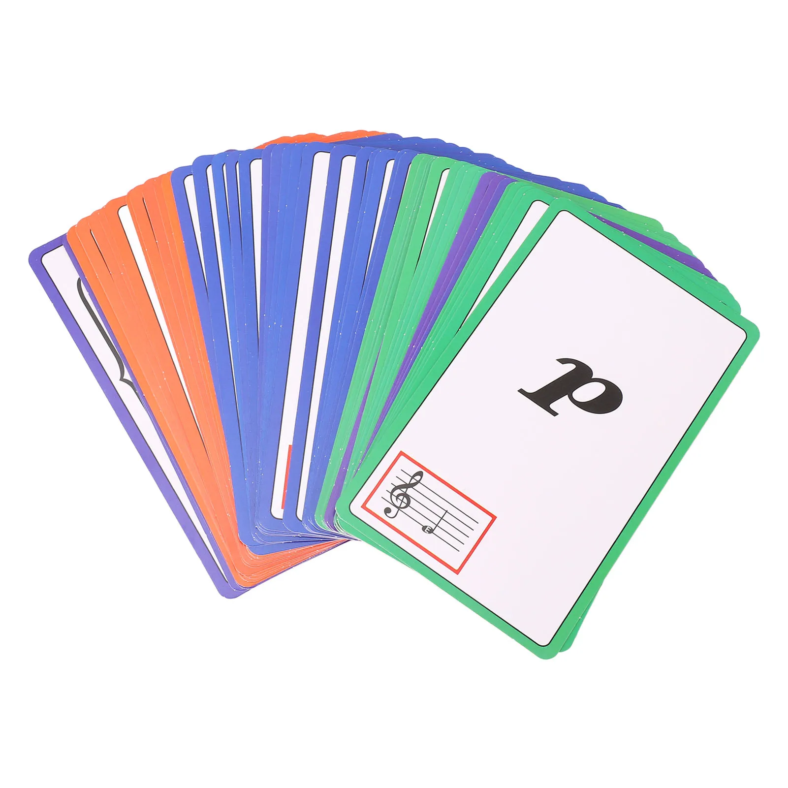 Description Picture 6 of item50 Pcs Music Flash Cards Color Coded Double Sided Guitar Piano Note Flash Cards for Learning