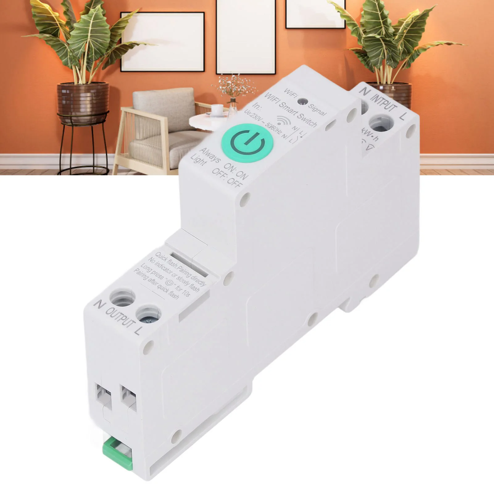 

1P 40A Remote Control Voice Control DIN Rail Smart Circuit Breaker Switch with Metering AC230V Wifi Circuit Breaker