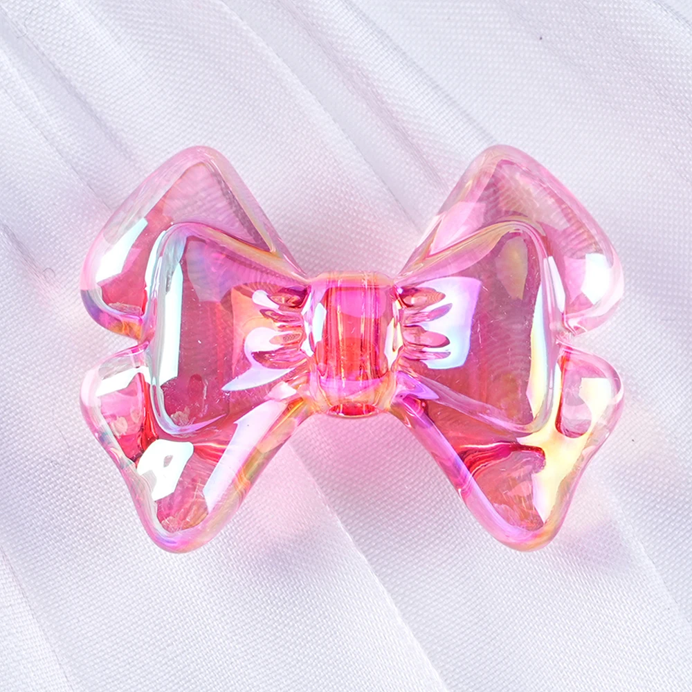 UV Transparent Butterfly Bow Acrylic Beads - Jewelry Making & DIY Accessories