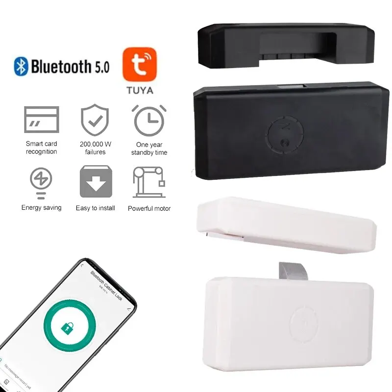 NFC Smart Drawer Lock Tuya APP/EM Card Unlock No Hole File Cabinet Furniture Electronic Keyless Invisible Sensor Locks Switch