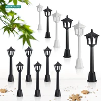 6/12pcs Miniature Street Lights Plastic Model Railway Train Lamp for Doll House Micro Landscape Diy Fairy Garden Christmas Decor 2
