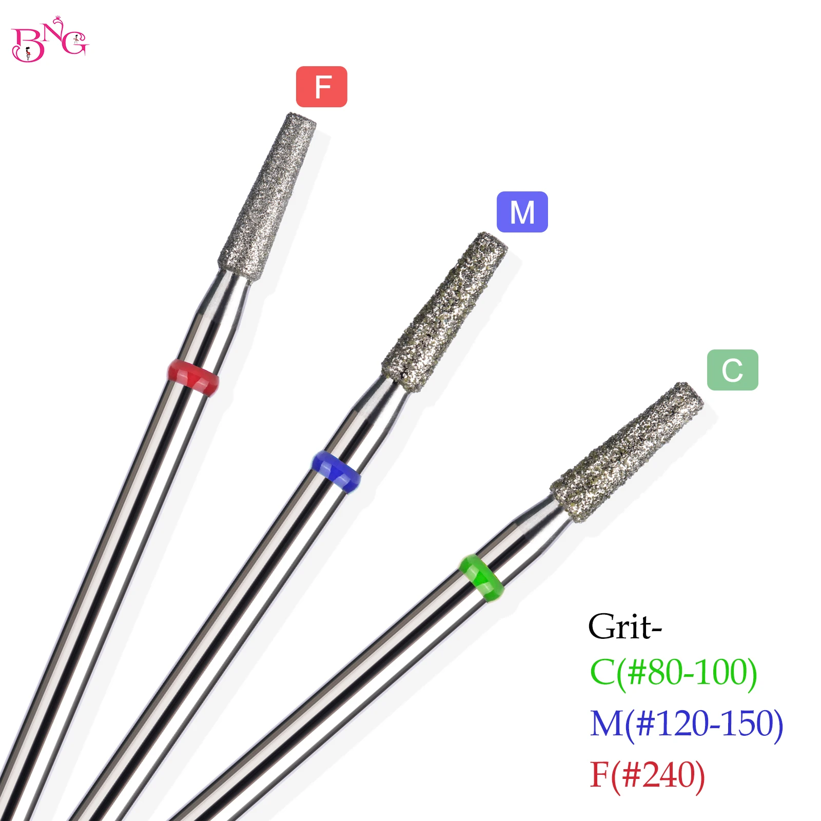 Tapered Diamond Cuticle Bit 3/32 Nail Drill Bits Manicure Drills Nails
