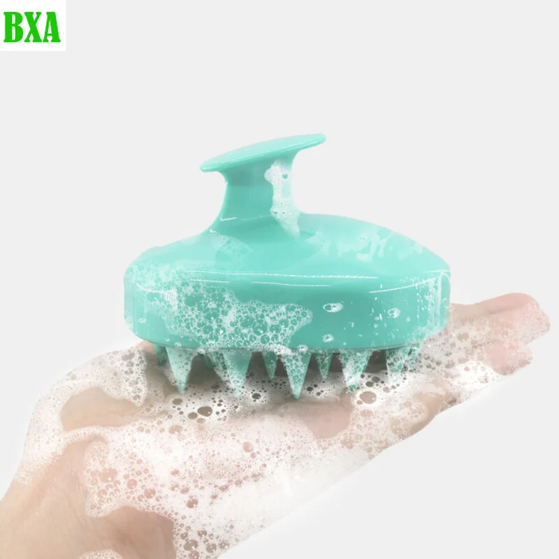 BXA Silicone Wet and Dry Scalp Hair Massager Brush Head Cleaning Adult Soft Household Bath Silicone Shampoo Brush Massage Comb wet and dry scalp shower brush head cleaning adult soft household bath scrubber exfoliation silicone shampoo brush massage combs