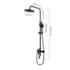 KEMAIDI Matte Black Rainfall Shower Faucet Bathtub Shower Systerm W/hand Sprayer Faucets Exposed Shower Set For Outdoor Bath 6
