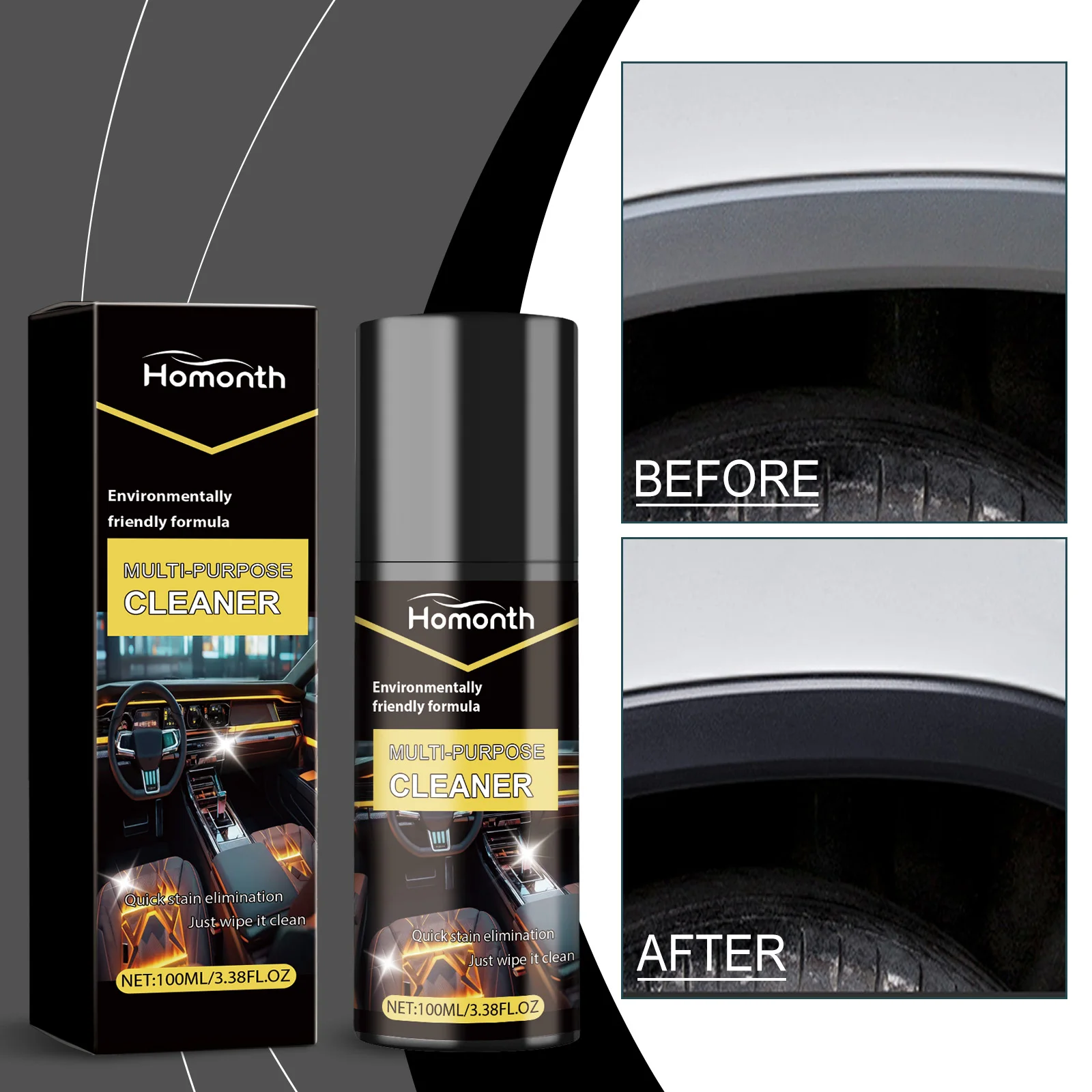 Multi Functional Foam Cleaner for Automobile Interior Cleaning, Decontamination, Maintenance and Brightening Cleaner 100 ML