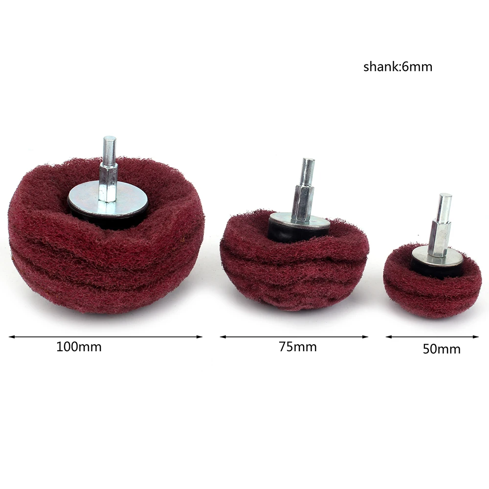 1PC Scheuer Pad Schleif Rad Nylon Faser Schleifen Schleif Kopf Polieren Polieren Rad 2/3/4 zoll für Dremel – Detail 8