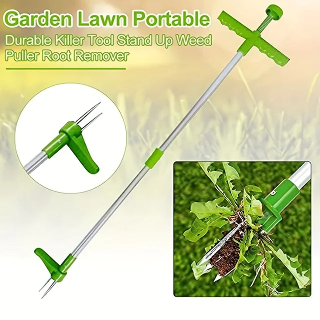 Gyomhúzó Szerszám Hosszú Fogantyú Gyomnövény Eltávolító Kert Álljon Fel Up Weeder Kézi Gyomi Állandó Húzó