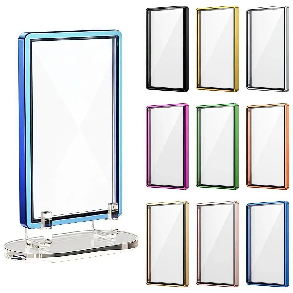 Premium Aluminium Frame Card Protector with UV Protection - Double-Sided Glass, Transparent & Durable