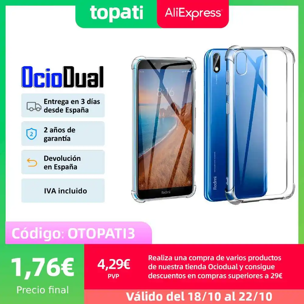 Прозрачный чехол из ТПУ для Xiaomi Redmi 7A противоударный усиленный гибкий мягкий
