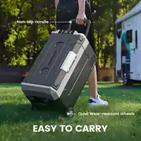 Двухзонный портативный автомобильный холодильник KROAK с колесами и управлением через приложение Bluetooth, 12 В, 24 В, 35 л, 45 л, 55 л, компрессорный холодильник для кемпинга, путешествий — изображение 5