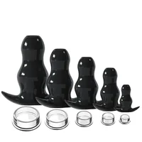 Weiche Silikon Hohl Buttplug Speculum Expander Vagina Butt Plugs Erwachsene Sex Spielzeug Für Frau Männer Anal Dilatation Plug Sex Produkte