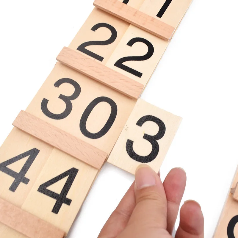 Children's Wooden Montessori Numbers 1-99 Learning Card Math Teaching Aid Preschool Children Early Education Educational Toys math toys teaching aids toys educational toys