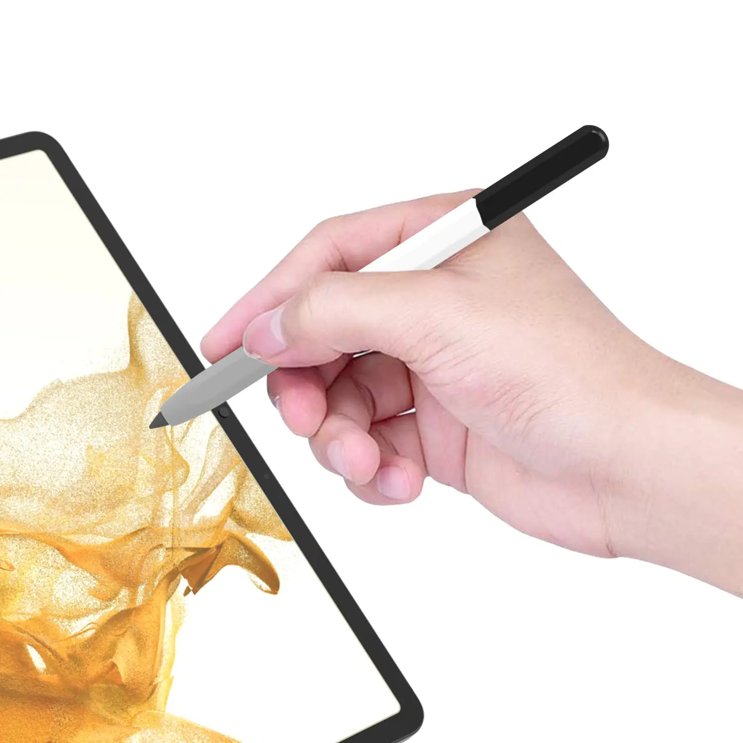 Silicone Sleeve Case with S Pen Holder and Dual Caps - Protective Skin Cover