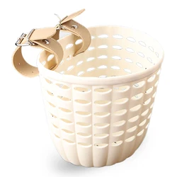 Kids' Colorful Bicycle Basket - Fun & Durable Gift for Holidays or Birthdays (WHITE)