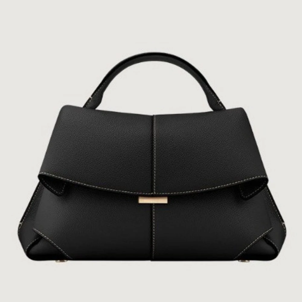 Leather Fashion Smile Bag with Wrinkle Design, Single Shoulder Commuter Handheld Cross Shoulder Women's Bag Storage