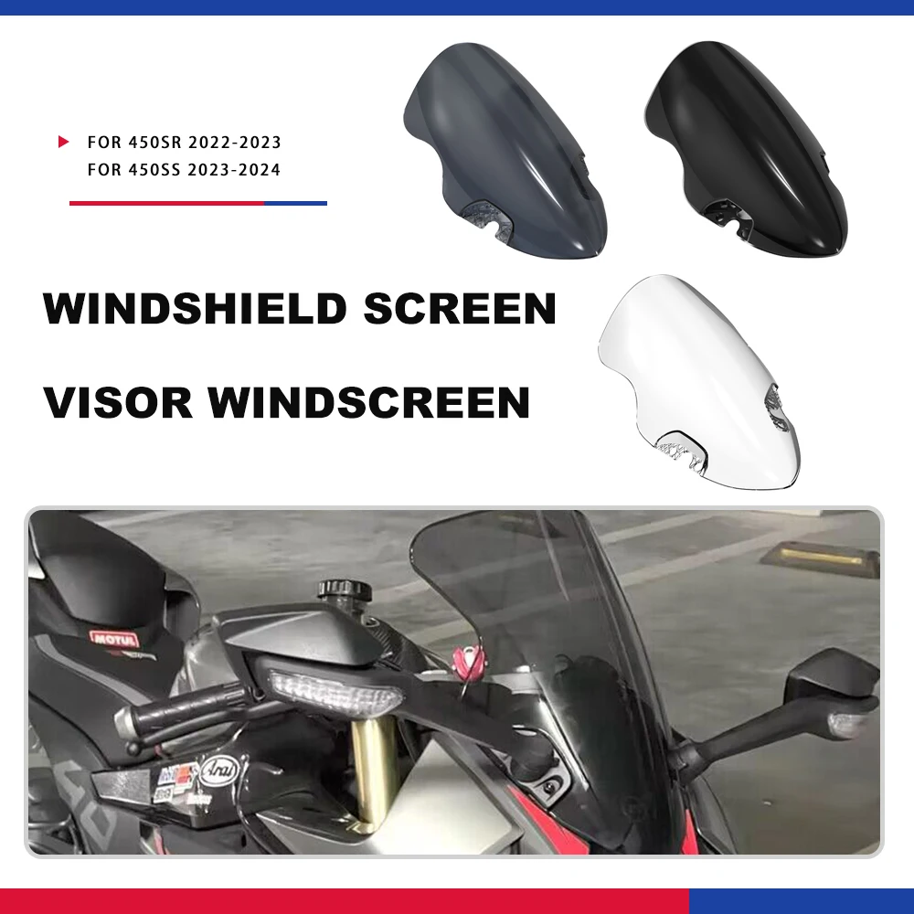 

New Motorcycle Windshield Screen Visor Windscreen Double Bubble Wind Deflector FOR CFMOTO 450SR 2022 2023 2024