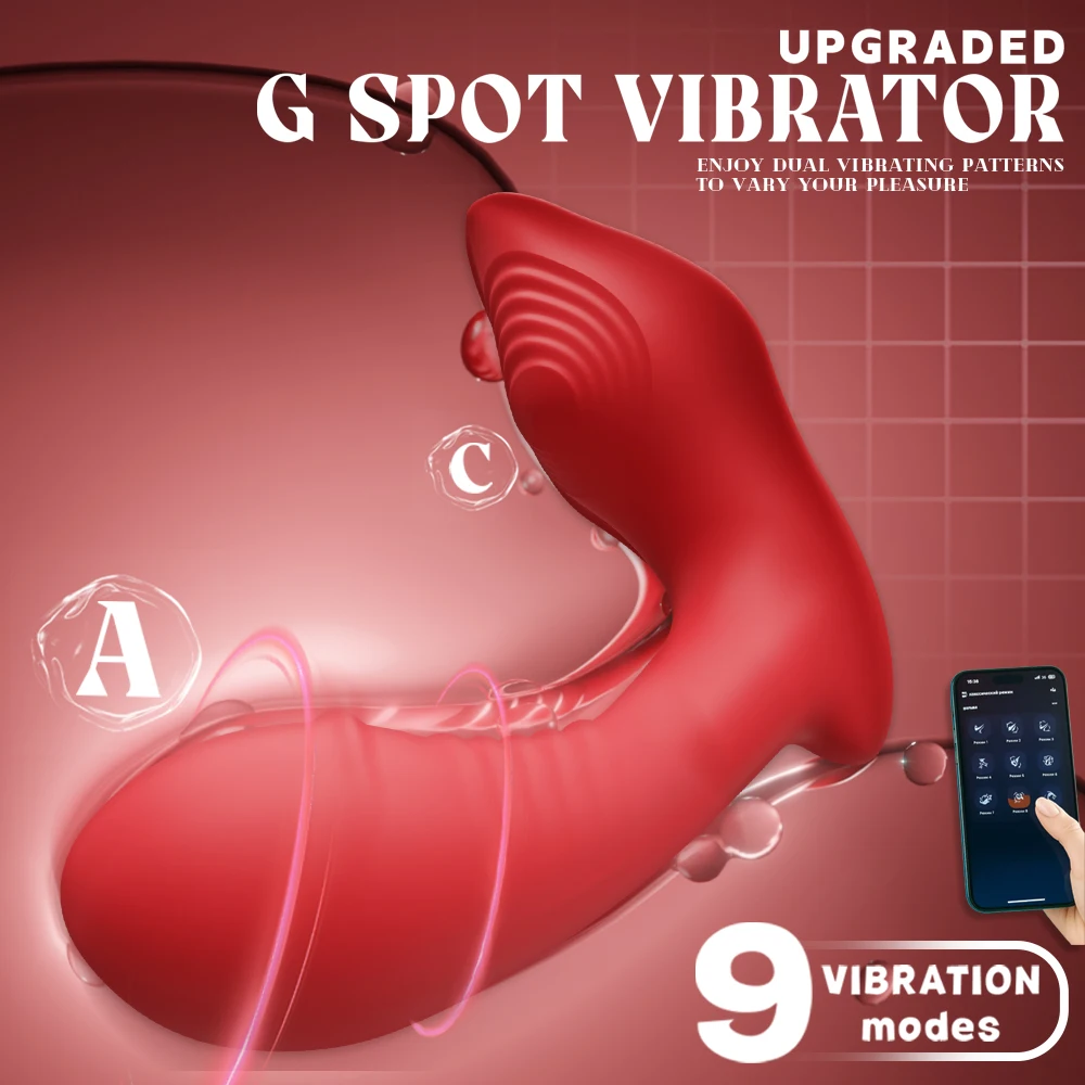 APP-gesteuerter tragbarer Vibrator, 9 Vibrationsmodi, vibrierendes Höschen, Klitoris- und vaginale G-Punkt-Stimulation, Spielzeug für Erwachsene für Paare