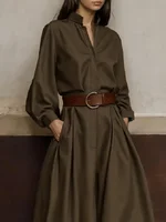 Onecozyday 2025 Stylish Solid Color Coverall for Urban Women Stand Collar High Waist Loose Fit One-piece Suit Casual Jumpsuits - Image 2