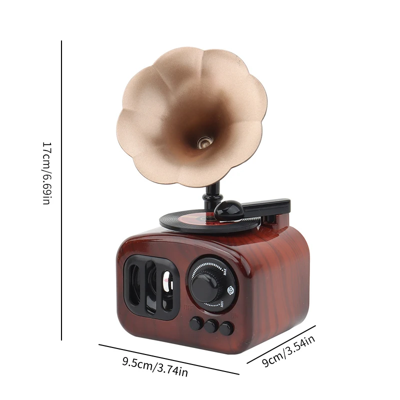 Vintage Phonograph Music Box for Home and Office Decor music box