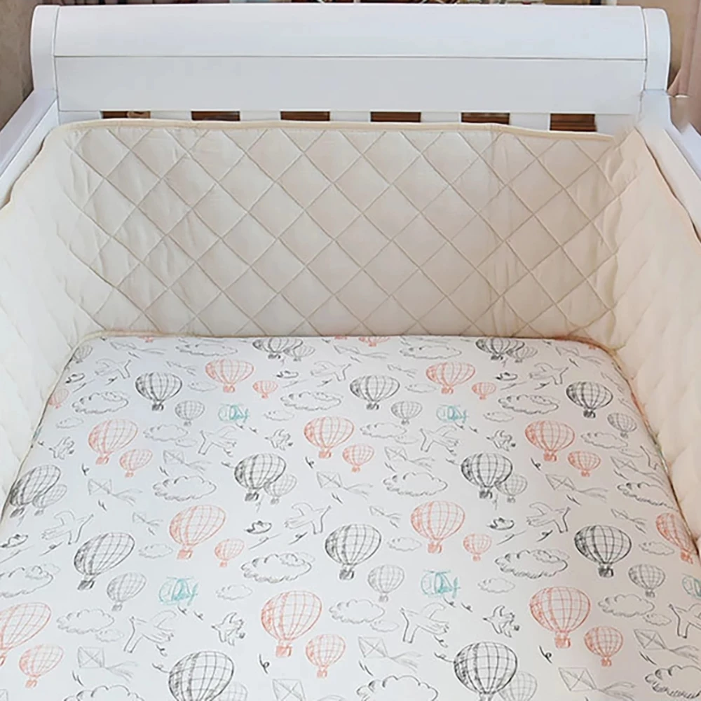 Crib Bumpers Plaid Crib Protector Cushion for Newborn Soft Baby Room Ornaments Anti Collision Toddler Safety Bed Barriers