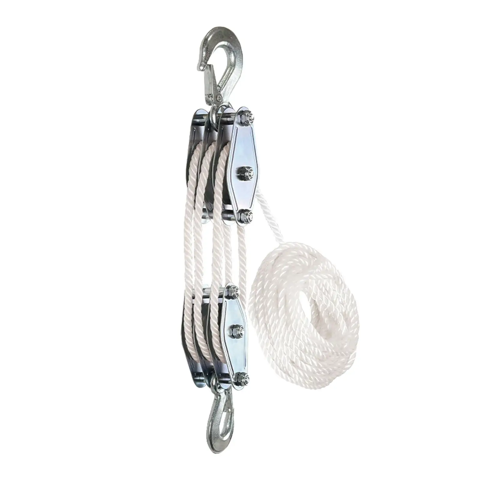 Rope Hoist Rope Pulley System Animal Husbandry, Garage, Warehouse, Constructions Pulley Lifting with Rope Rope Hoist Pulley