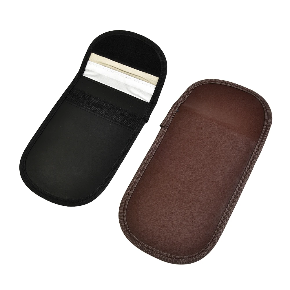 

2pcs Anti-theft Signal Blocking Faraday Keyless Entry Car Key Pouch Case Bag Brand New Car Interior Accessories Automotive Goods