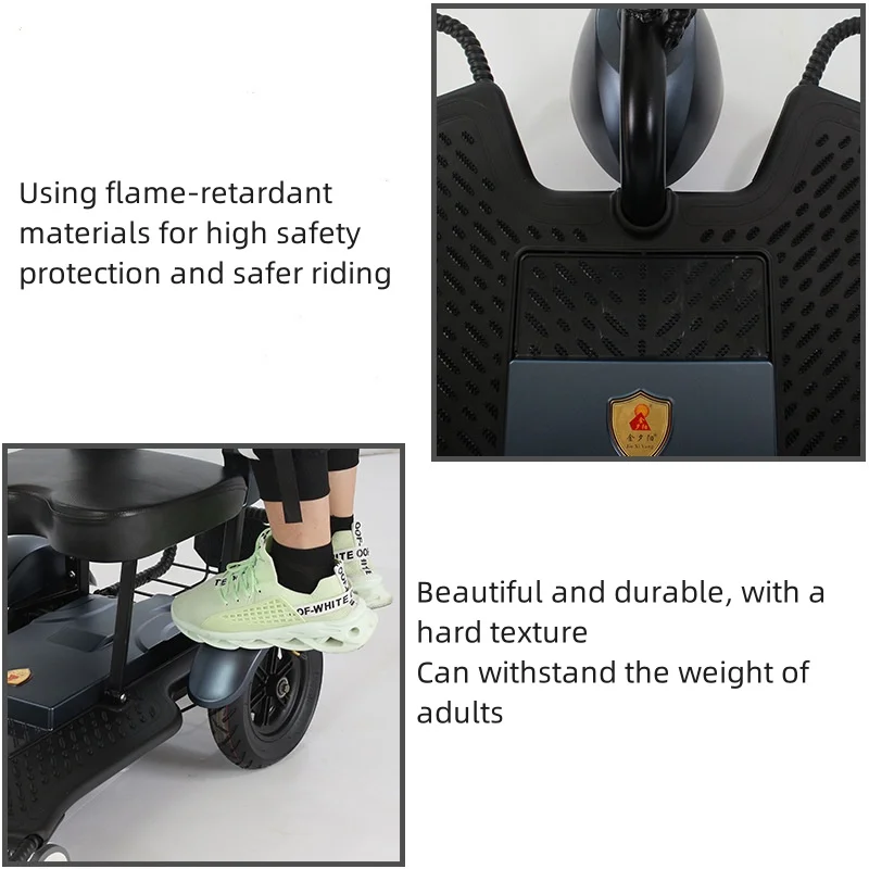 Mini Folding Electric Tricycle Adults For Women 48V 3 Wheeled Electric Scooter Foldable Portable For Long Travel With Basket