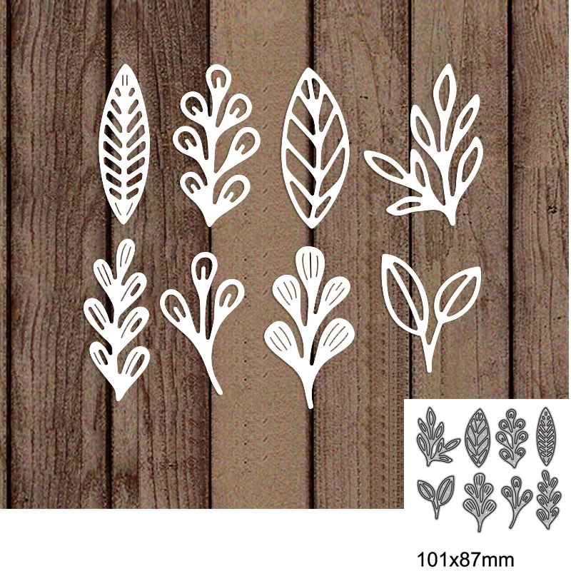 

8pcs Leaves Metal Cutting Dies For DIY Scrapbook Cutting Die Paper Cards Embossed Decorative Craft Die Cut New Arrival