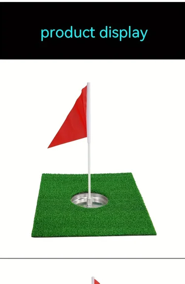 Description Picture 6 of itemGolf Putter Pad Simulation Green Mini Putter Plate Portable Putter Slope Practitioner Hole Cup Package