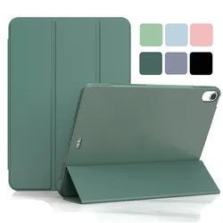 For iPad air 5 Case 2022 10.9 Air 4 3 Pro 10.5 TriFold Silicone Cover Pro 11 12.9 5 6 th 10.2 7 8 9 10th Generation Funda Case