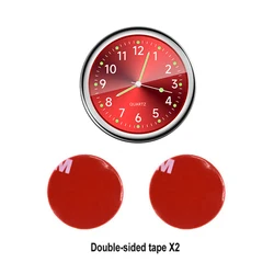 Luminous Quartz Air Vent Car Clock with Clip - Stylish Car Accessory (40MM Red)