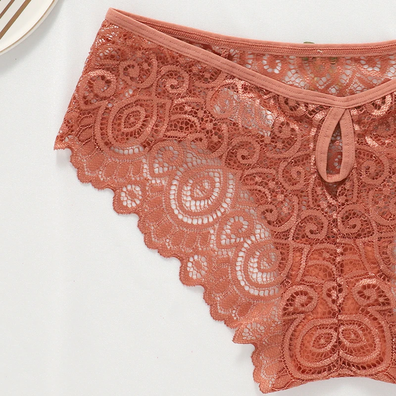Meet'r Women Sexy Lace Panties Low-Rise Temptation Lingerie G String Transparent Underwear Hollow Out Briefs Intimates