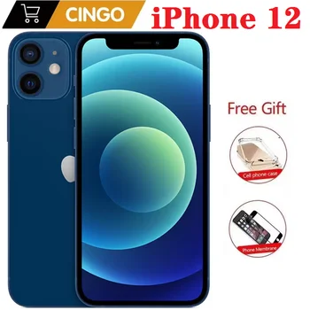 iPhone 12 Face ID 6.1" 4G RAM 64GB/128GB/256GB ROM Unlocked Smartphone OLED Screen A14 Bionic Chip Dual 12MP Cameras 12 Apple