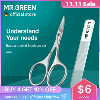 MR.GREEN Baby Safety Nail Scissors  Nail Care Clippers Cutter Newborn Baby Convenient Daily Nail File Shell Shear Manicure Tool 1