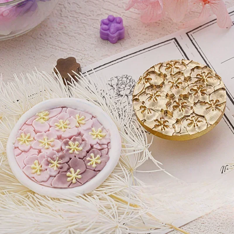 Diy Relief Fire Paint Seal Many Series Plants Flower Mushroom Hand Ledger Decoration Envelope Invitation Seal Gif