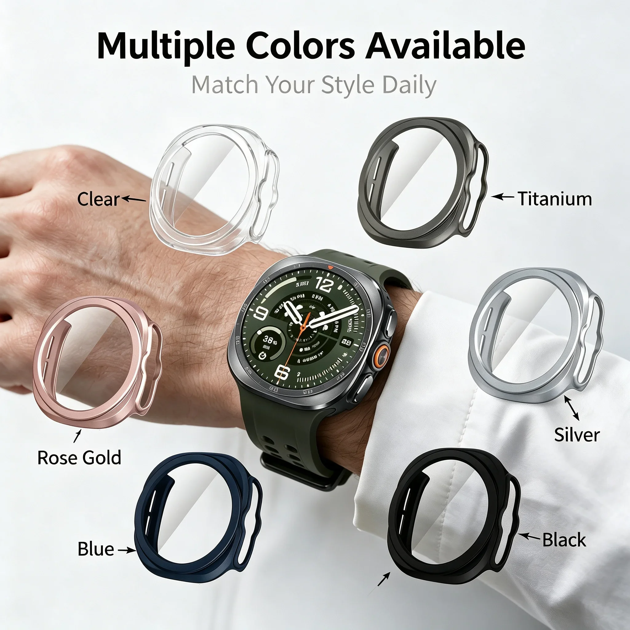 Premium Tempered Glass & Case with Full PC Bumper Cover Screen Protector