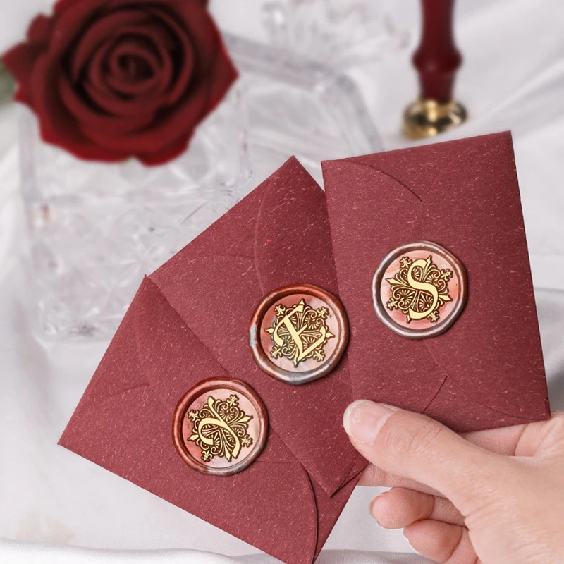 A-Z 씰링 왁스 스탬프 헤드 레터 레트로 도장 키트, 스탬프 로고, 스크랩북 서거트 프린트 세트, 웨딩 공예 비누 스탬프