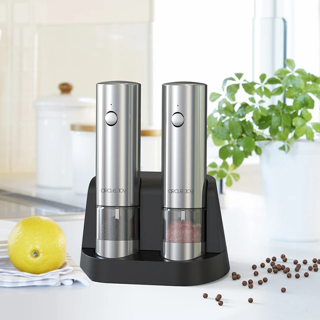 Rechargeable Electric Salt And Pepper Grinder Set With Charging