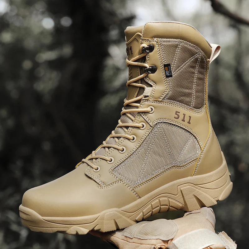 

New Outdoor Size 39-47 Shoes for Mens Combat Boots Platform Shoes Sneakers Men Lace-up Hiking Shoes Tactical Boots Free Shipping