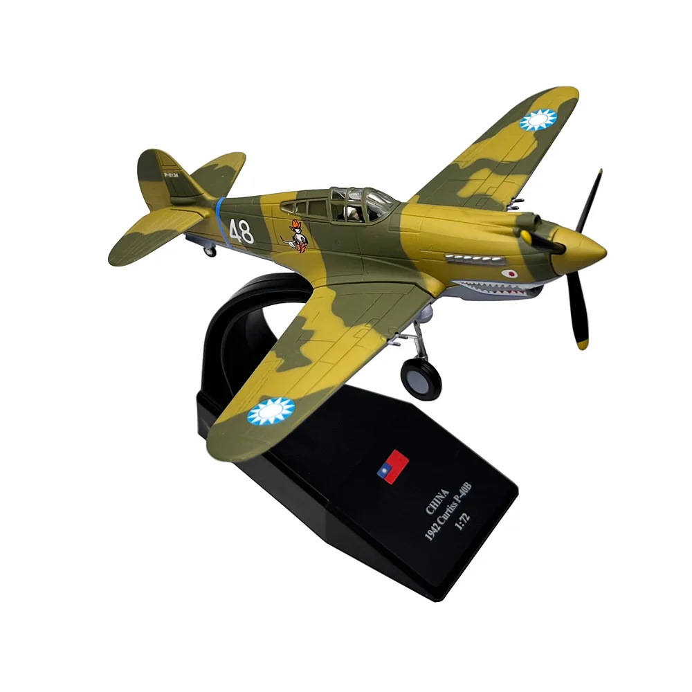 

1:72 1/72 Scale WWII Curtiss P40 Warhawk Fighter Diecast Metal Plane Aircraft Model Children Gift Toy Ornament
