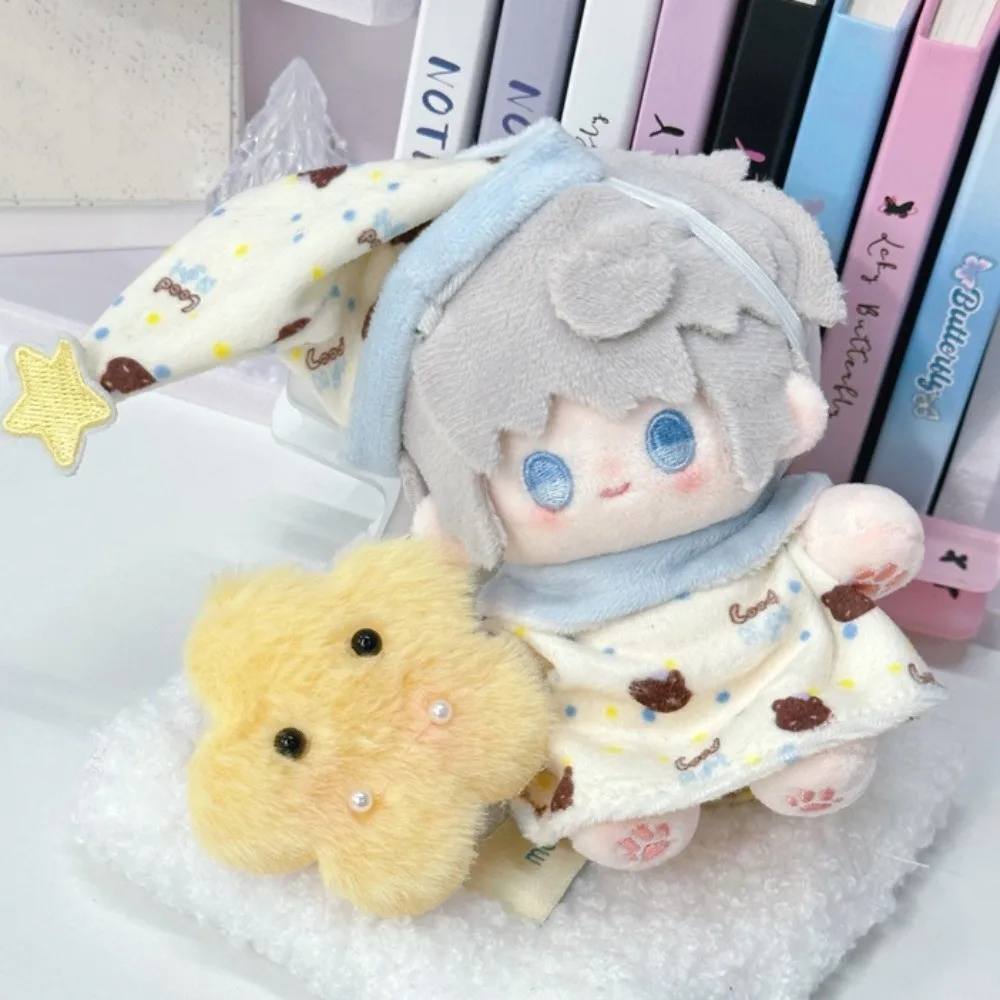 1 set Sleepwear 10cm Cotton Doll Clothes Hedgehog Night Dress Cotton Doll's Clothes Set T-shirt Cute 10cm Doll Clothes