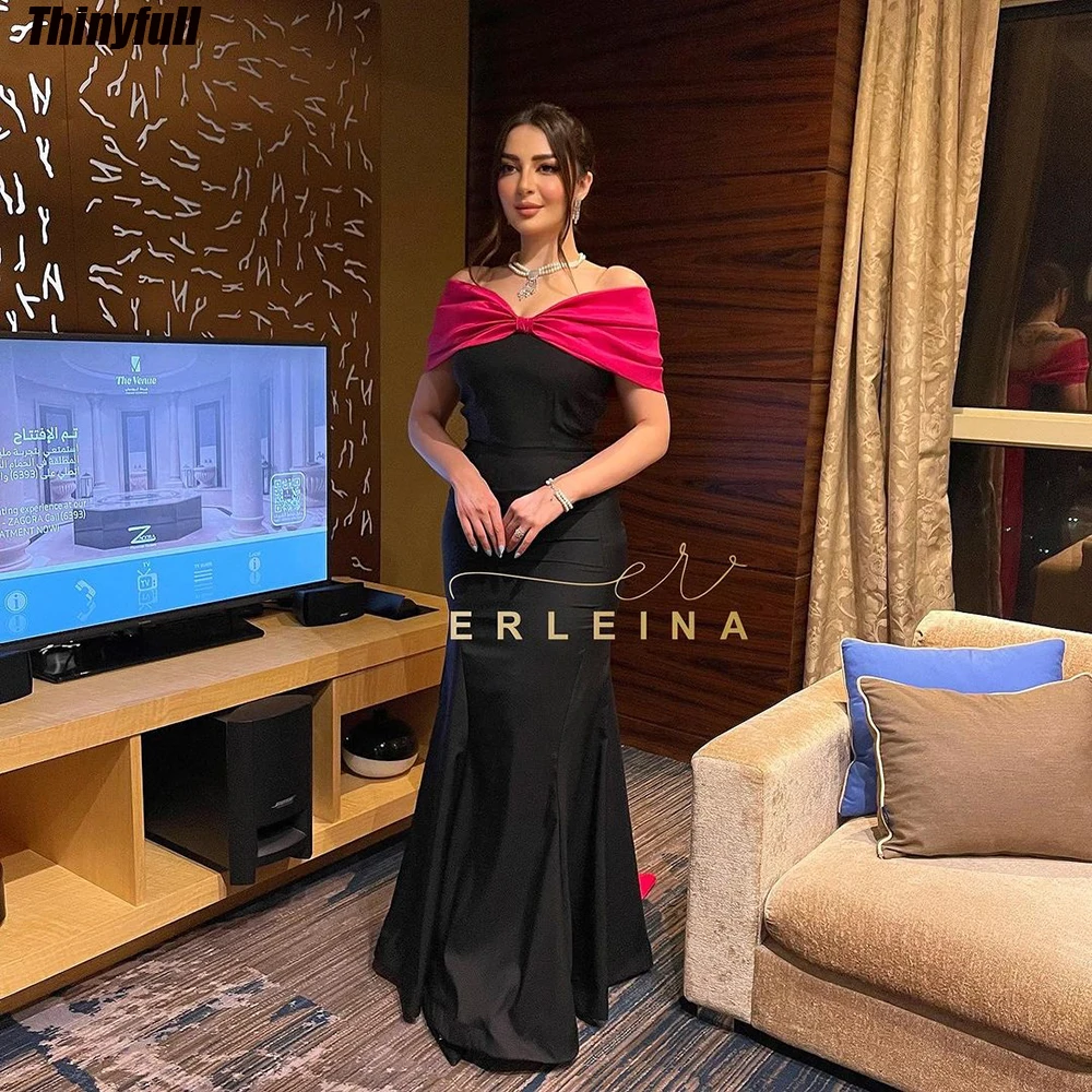 

Thinyfull Mermaid Elegant Evening Party Dresses Off Shoulder Long Saudi Arabia Prom Dress Formal Occasion Gown Robe De Soirée