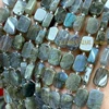 8x12MM Natural Stone AA Labradorite Irregular Rectangle Spacer Beads for Jewelry Making Diy Earrings Bracelet Accessories 3