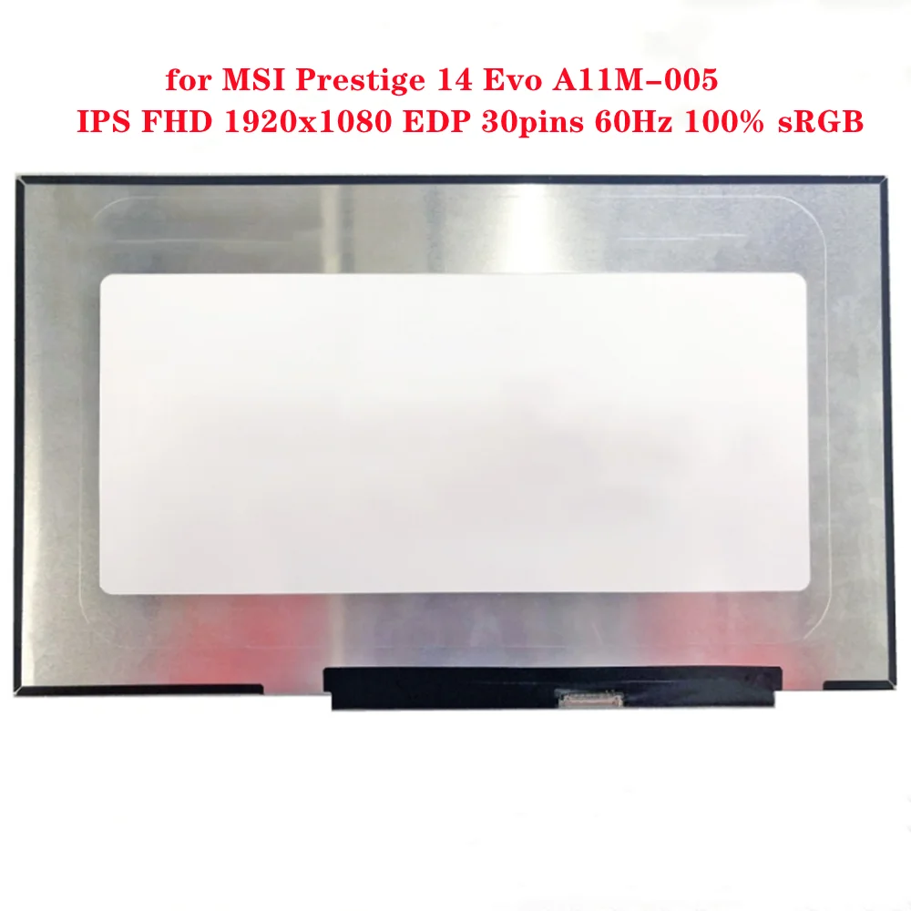 Schermo Lcd Del Pannello Del Computer Portatile Da 14 Pollici Per Msi Prestige 14 Evo A11M-005 Ips Fhd 1920X1080 Edp 30Pin 60Hz 100% Srgb