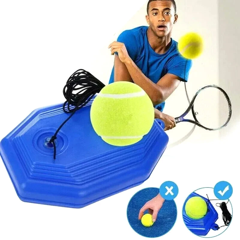 Portable Solo Tennis Trainer Rebound Tennis Ball With String Rope Self Practice Training Tool For Adults Kids Beginners