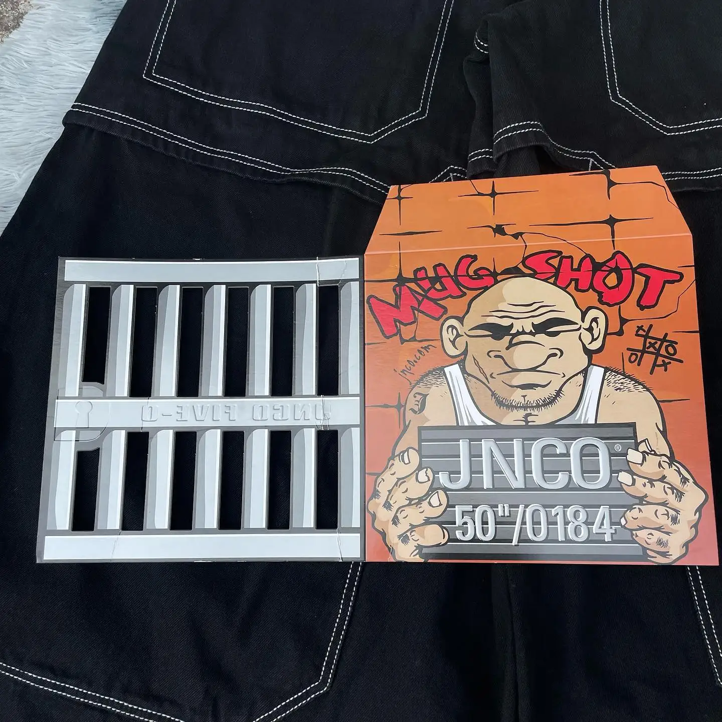 JNCO 헐렁한 와이드 레그 청바지 바지, Y2K 힙합 포켓 청바지, 블랙 바지, 남성 여성 하라주쿠 고딕 하이 웨이스트 바지