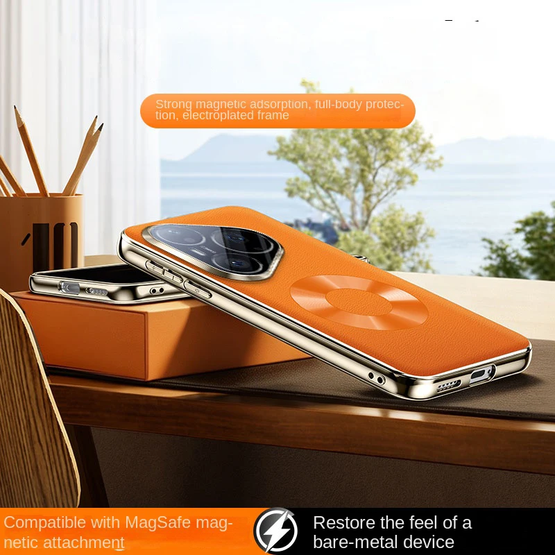 Luxury PU Leather Magnetic Case with Full Protection and Shockproof Design