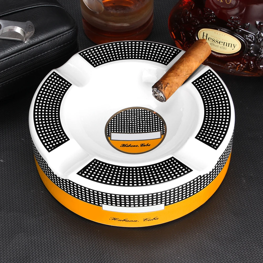 Portable Cigar Ashtray Home Ceramic Ashtray Luxury Tobacco 4 Rest Holder Cigar Ash Tray portable ashtray ceramic ashtray