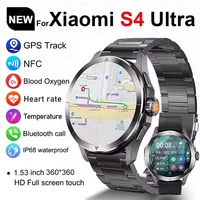 2025 New For Xiaomi S4 Ultra GPS Smart Watch Men AMOLED Outdoor Sports Track NFC Heart Rate Waterproof Bluetooth Call Smartwatch 1
