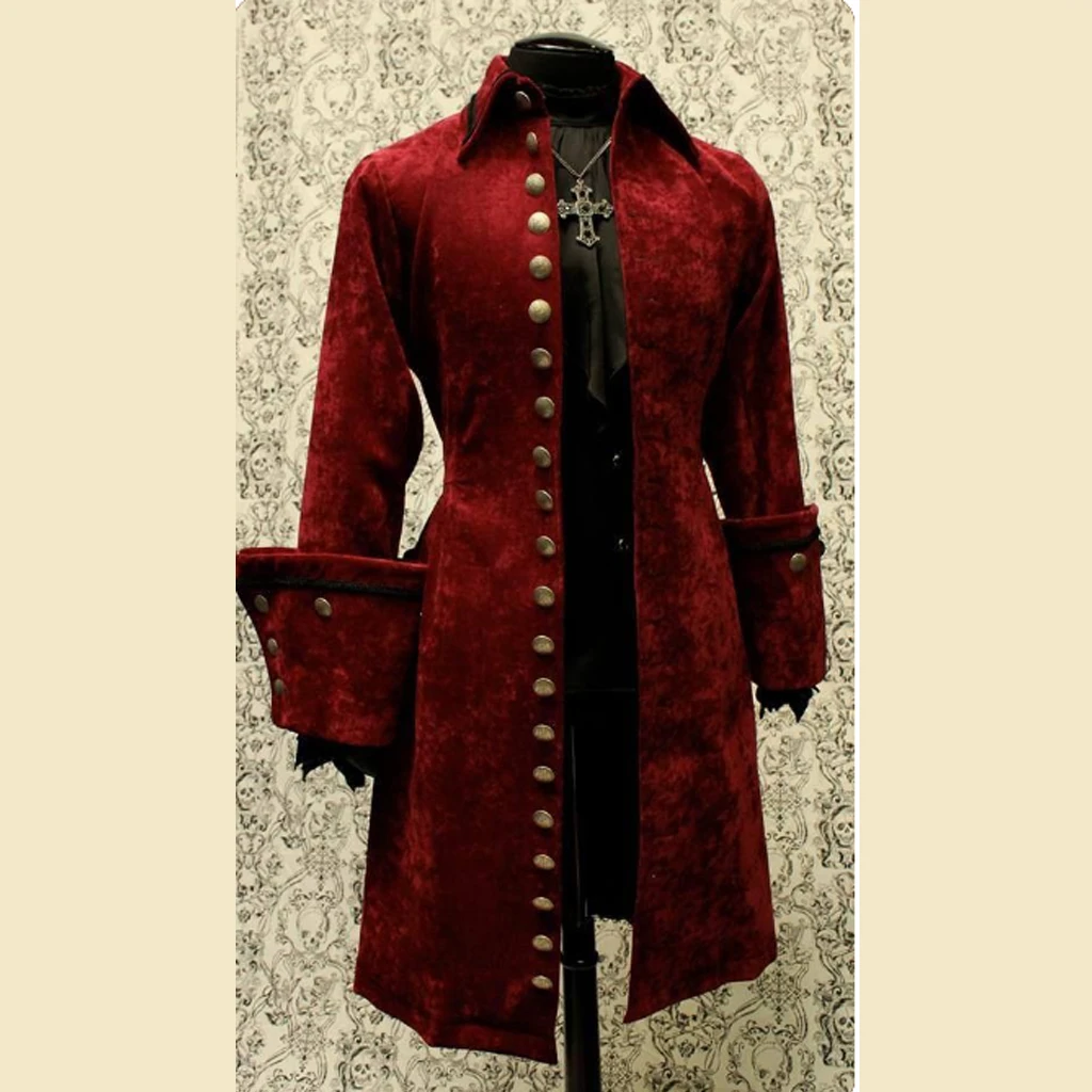 Men-15th-16th-Centuries-Red-Galleon-Jacket-Medieval-Vintage-Pirate ...